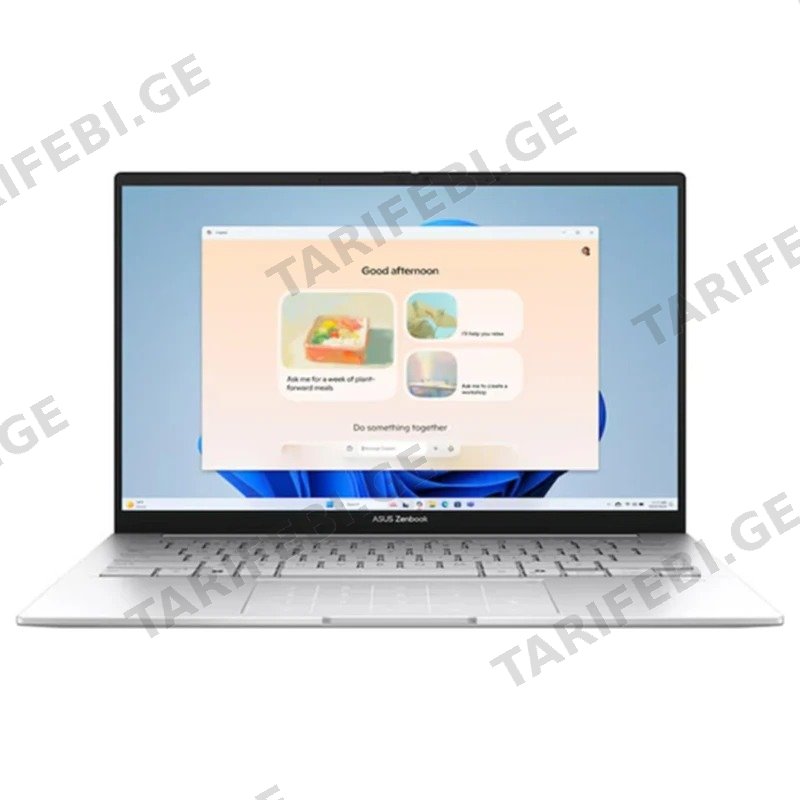 ნოუთბუქი ASUS ZENBOOK 14 OLED UX3405CA-QL549 INTEL CORE ULTRA 5 16GB 512GB SSD 14 ინჩი ვერცხლისფერი