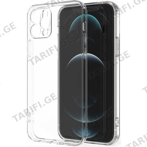 iPhone 12 Pro Max Lux Clear Case გამჭვირვალე სილიკონის ქეისი