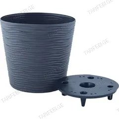ქოთანი პლასტმასის Aleana Fusion d30x28,5სმ  გრანიტი