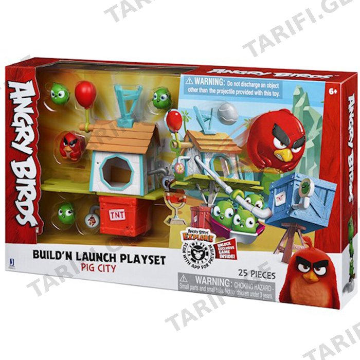 სათამაშო ნაკრები ANGRY BIRDS JAZWARES ANB - MEDIUM PLAYEST (ANB0015)