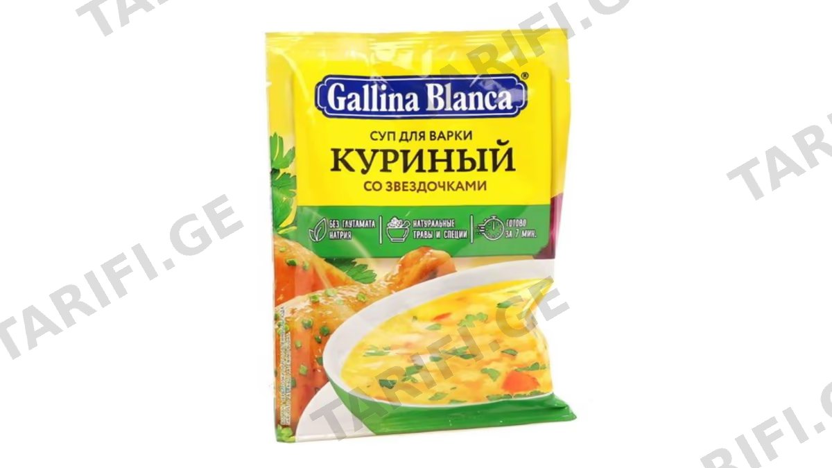 გალინა ბლანკას ლაფშა ქათმით 62 გრ 1ც
