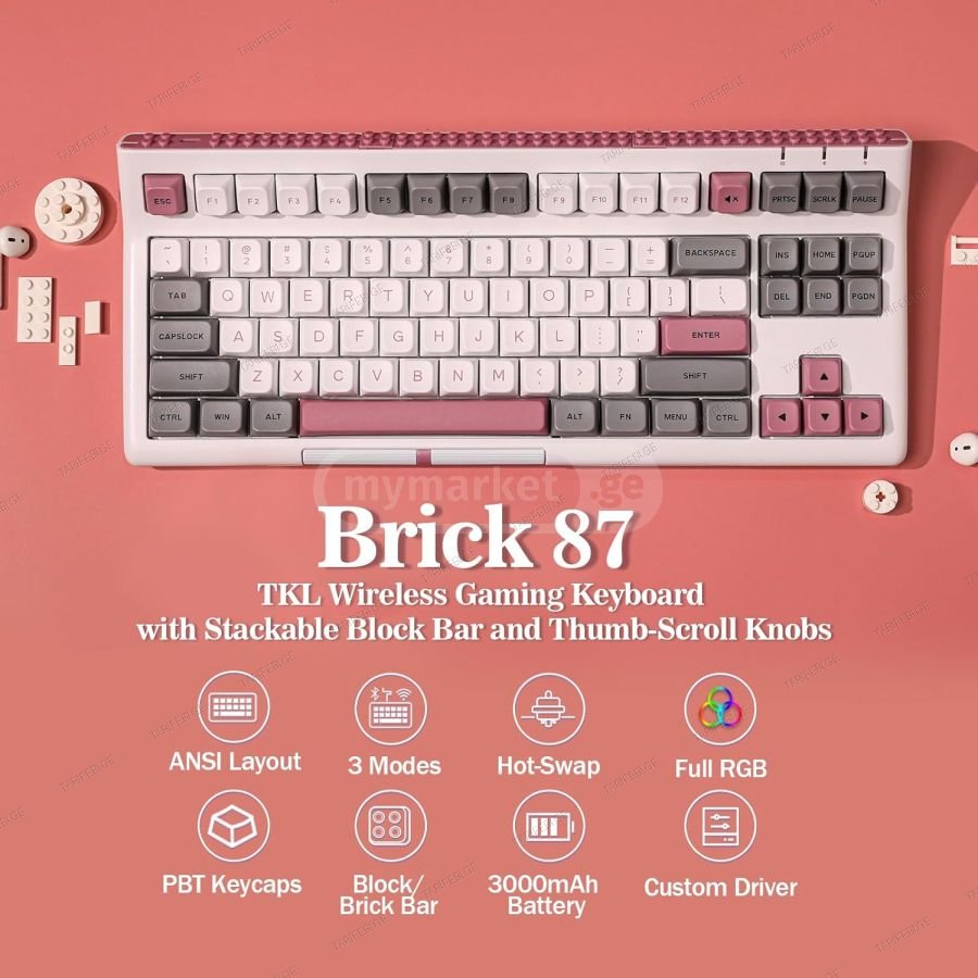 EPOMAKER Brick 87 Grey Pink