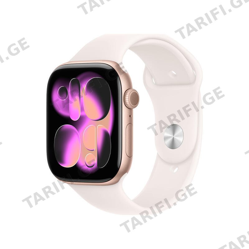 სმარტ საათი Apple Watch Series 11 GPS 46mm Rose Gold Aluminium Case With Light Blush SB MEV74 M/L