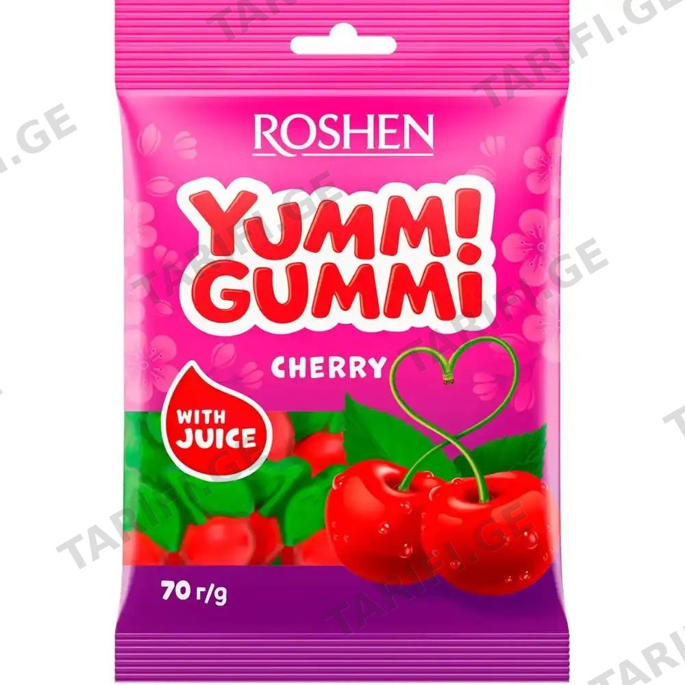 ჟელეს კანფეტები იამმი გამმი Cherry 70გ