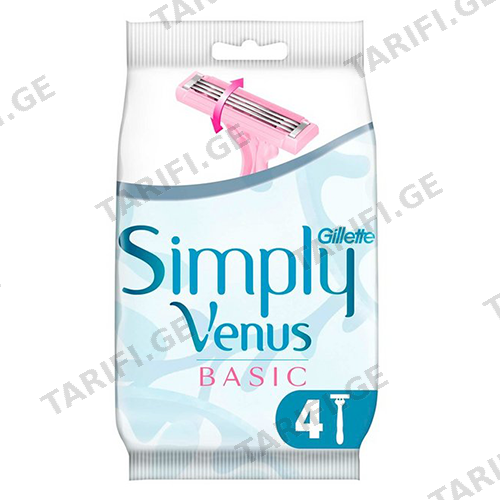 ჯილეტი - Venus Simply ერთჯერადი #4 6758 GILLETTE single shaving venus 3-4 6758 #4