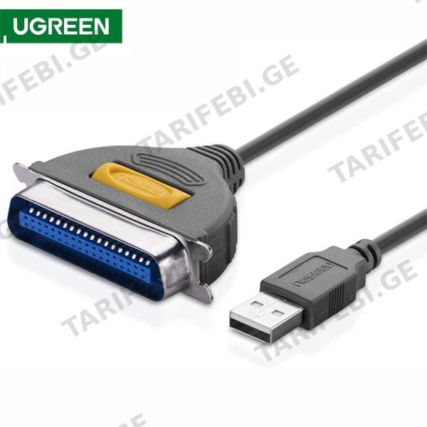 პრინტერის კაბელი UGREEN CR124 (20225) USB to CN36 IEEE1284 Parallel Printer Cable 2m