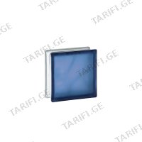(19x19x8სმ) მინა ბლოკი Sahara Blue Wave