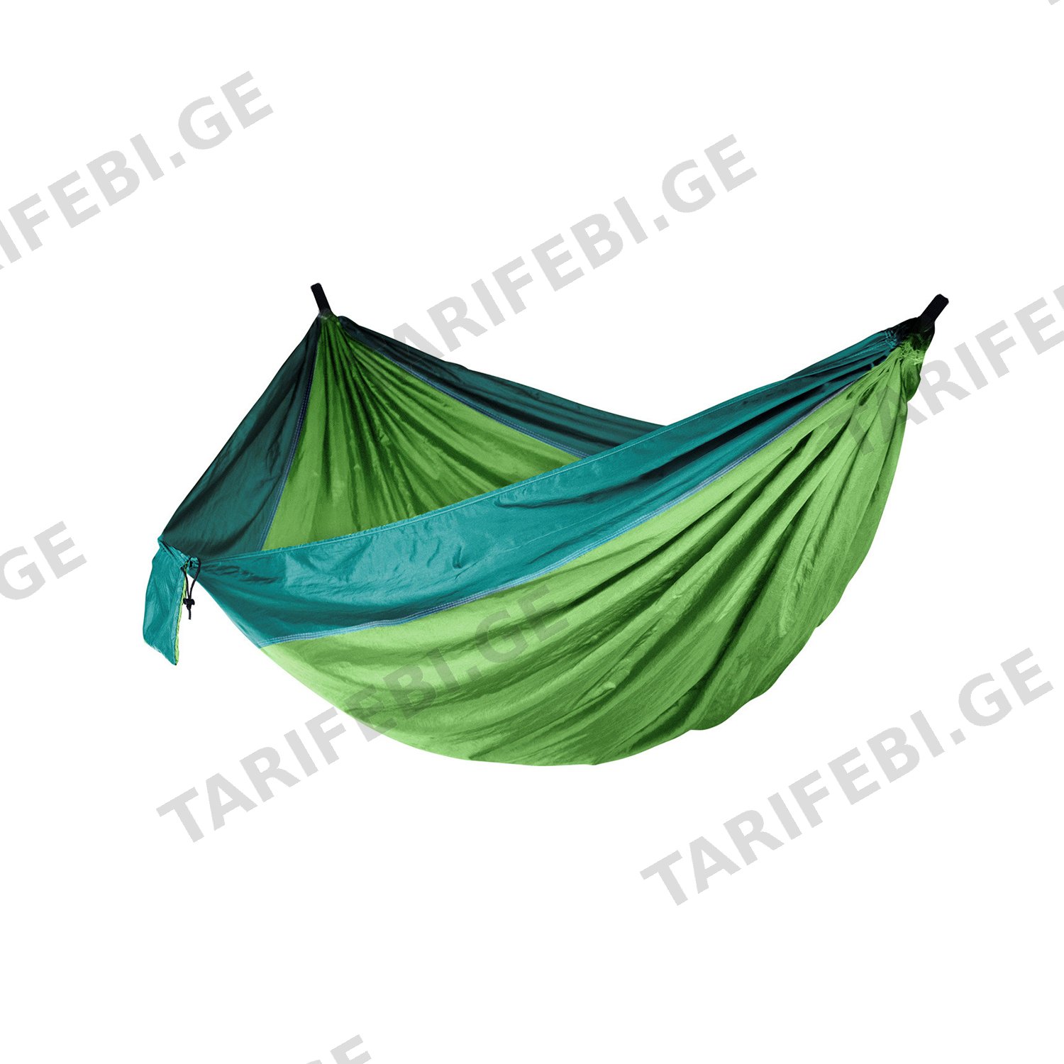 ნეილონის 2 ადგილიანი სალაშქრო ჰამაკი 130x250 სმ green (HAMJIBE2)