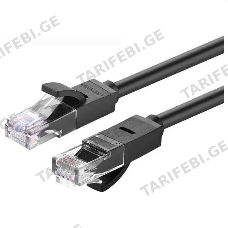 LAN კაბელი CAT 6 U/UTP UGREEN 20160 2მ შავი