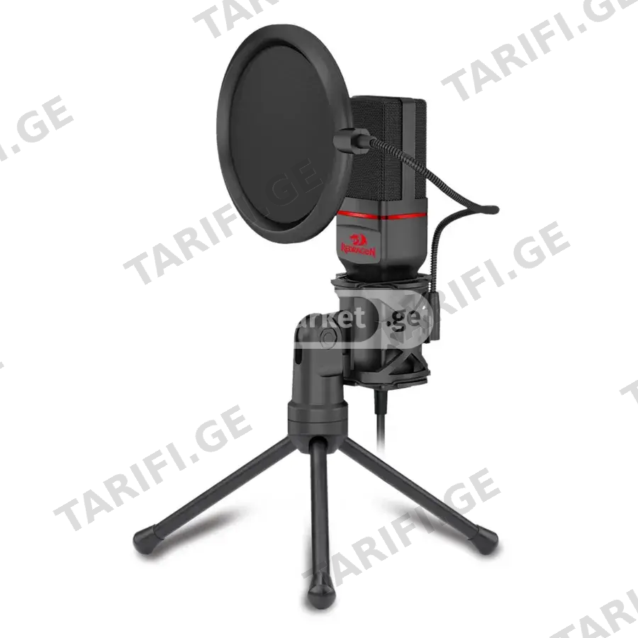 Redragon Seyfert GM100 გეიმერული მიკროფონით Pop Filter-ით