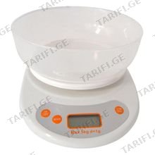 Kitchen scale with total 5kg 10652 B05W UCO სამზარეულოს სასწორი