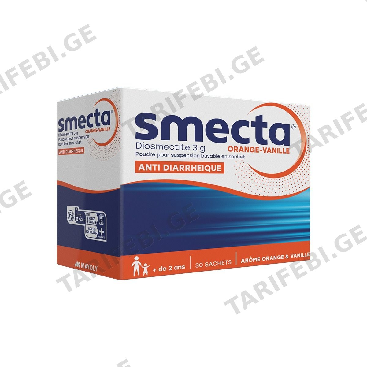 სმექტა - Smecta ფორთოხალი და ვანილი 30 პაკეტი