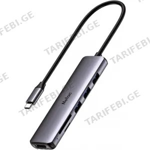 Netac Hub WF14 Type-C To USB3.0*3+HDMI+MSD/SD 2.0 (NT08WF14-30GR)