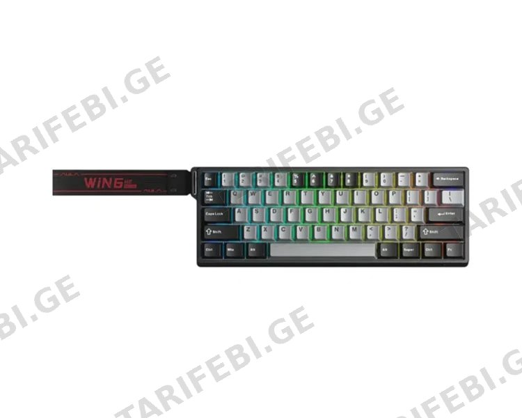 კლავიატურა AULA WIN60 HE Pro RGB Mechanical Keyboard Light Grey/Dark Grey (Meteor Magnetic Switch)