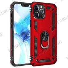 iPhone 13 Pro Max Sofia Ring Case სილიკონის ქეისი ბეჭდით - წითელი