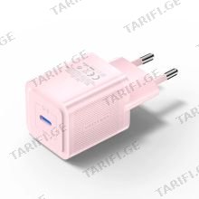 VENTION FEPP0-EU 1-Port USB-C GaN Charger (20W) EU-Plug Pink
