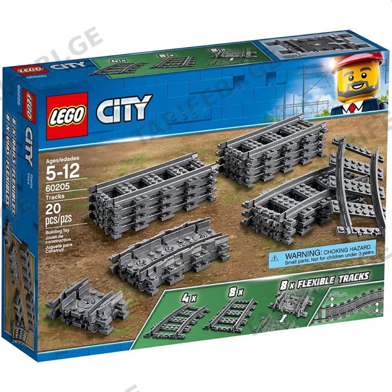 ასაწყობი კონსტრუქცია LEGO CITY TRACK PACK