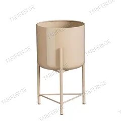 ქოთანი რკინის Colyn pot on stand light pink - h30xd17cm