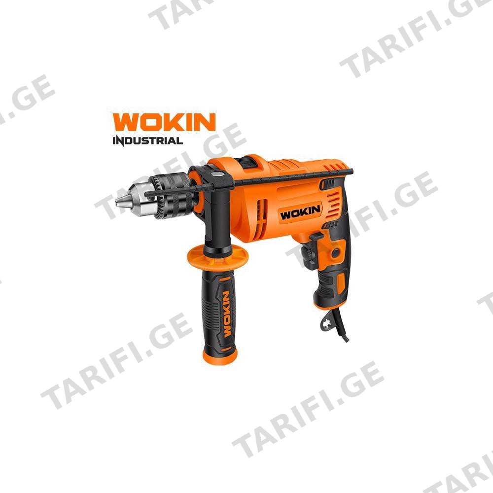 ბურღი Wokin 784108, 850W, 3000Rpm, Hammer Drill, Black/Orange