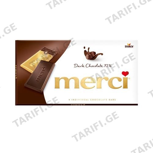 მუქი შოკოლადის ნაკრები 72% /მერსი/ 100გრ