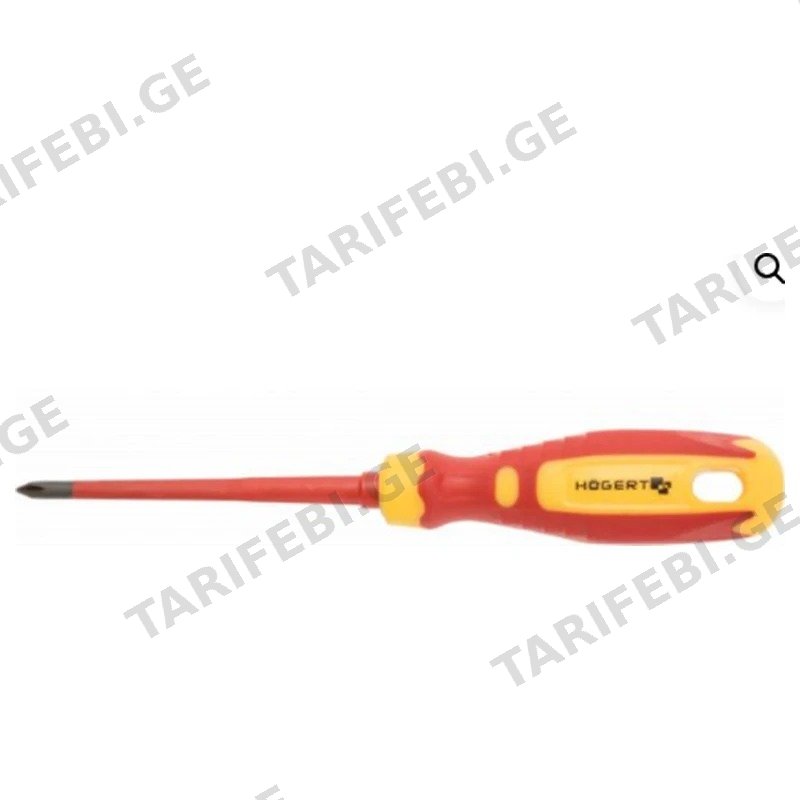 იზოლირებული სახრახნისი HÖGERT HT1S969 PZ2 100 მმ 1000V