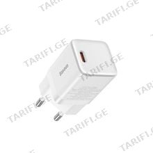 Baseus GAN3 Fast Charger 1C 30W EU CCGN010102White ადაპტერი 30W
