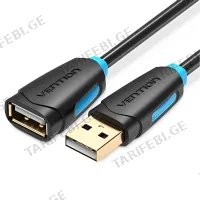 კაბელი VENTION CBCBF USB2.0 EXTENSION CABLE (1 M) BLACK