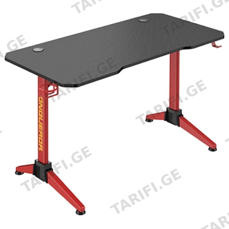 გეიმერული მაგიდა VERTEX VX-GD-01BR CONQUEROR შავი/წითელი