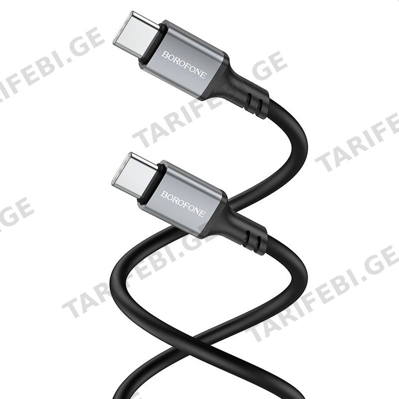 სადენები Borofone BX113 60W Silicone Charging Data Cable C to C