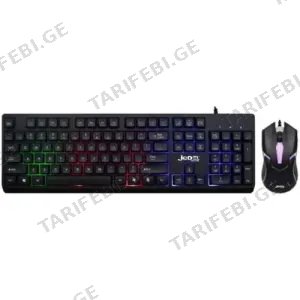 Jedel GK106 Combo Set RGB Keyboard 1.5m 3D Optical Mouse 1.35m