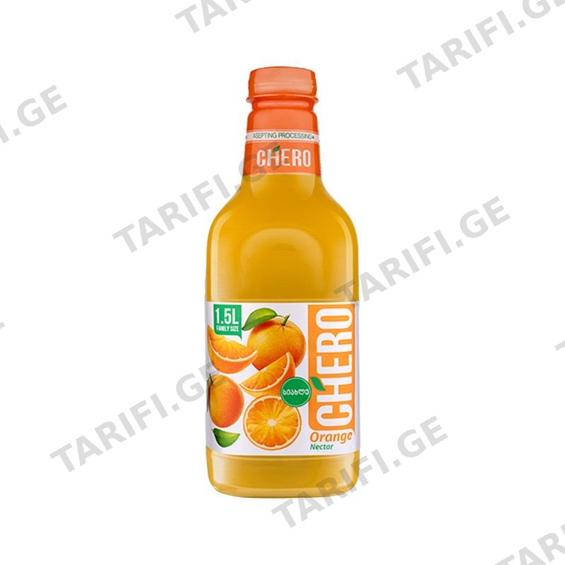 წვენი ფორთოხლის 1.5ლ ჩერო