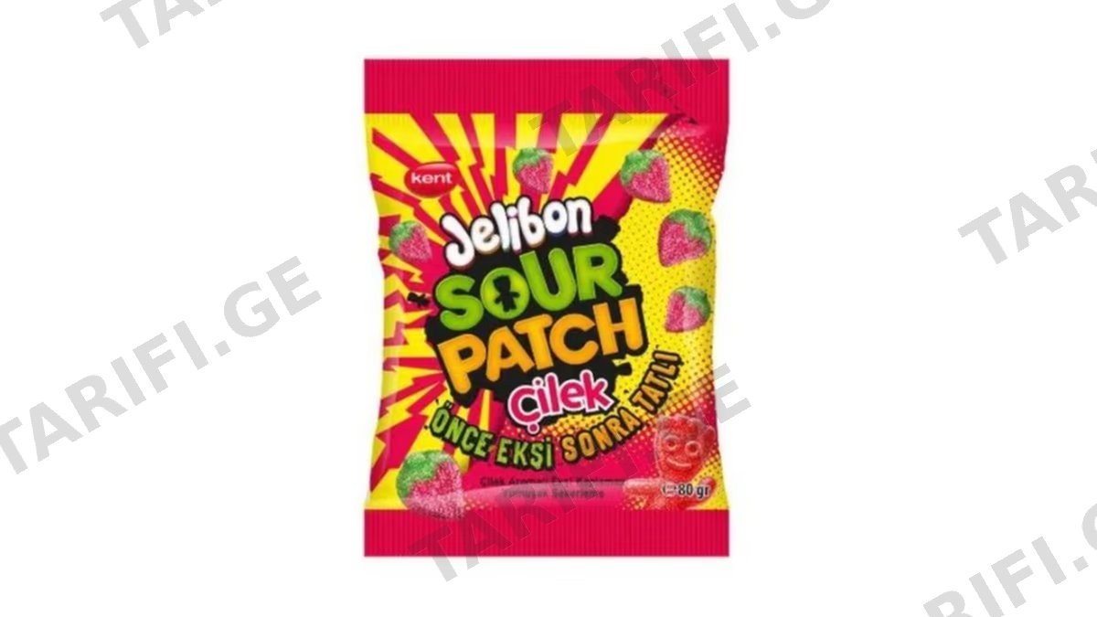SOUR PATCH / ჟელიბონი მარწყვი / 80 გრ