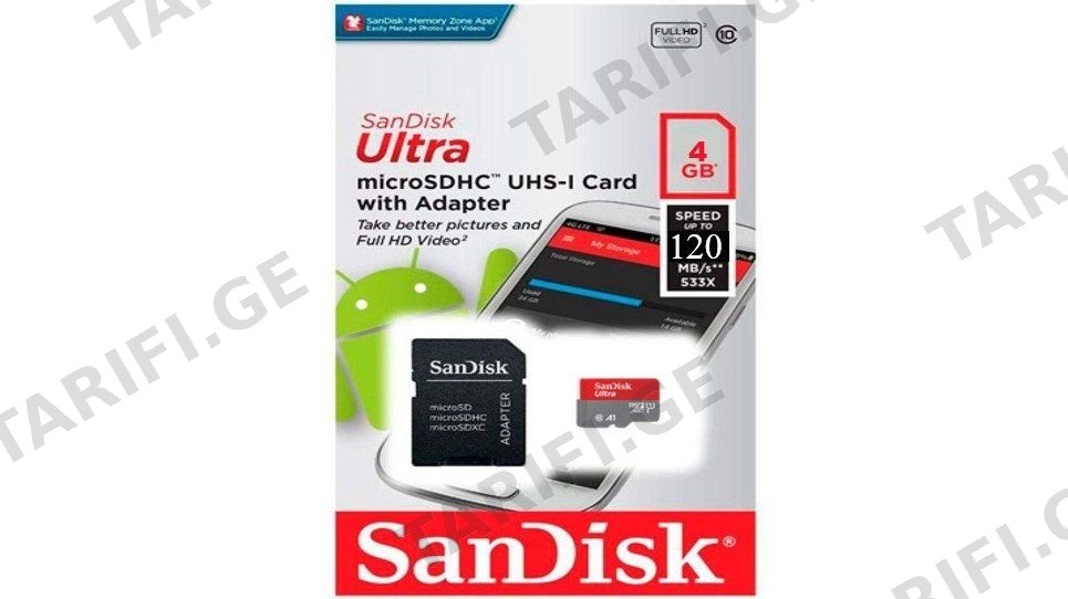 SanDisk Ultra Plus microSDXC 4GB Memory Card