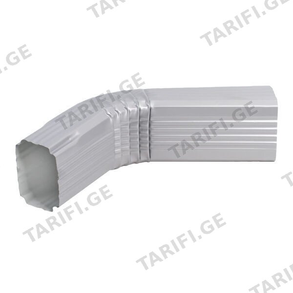 ოთხკუთხა წყალსაწრეტი მილის მუხლი 0.45x350 RAL 9006 (500 მმ.)