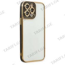 iPhone 14 Pro Liva lense Case სილიკონის ქეისი - შავი