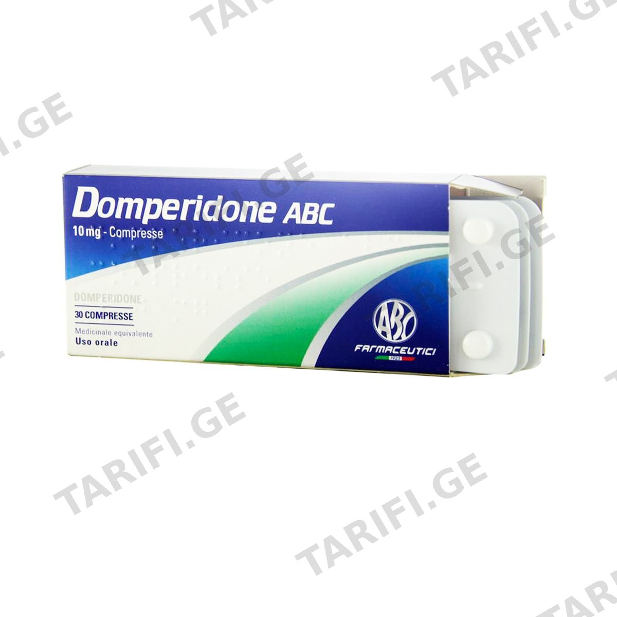 დომპერიდონი ABC - Domperidone ABC 10მგ 30 ტაბლეტი