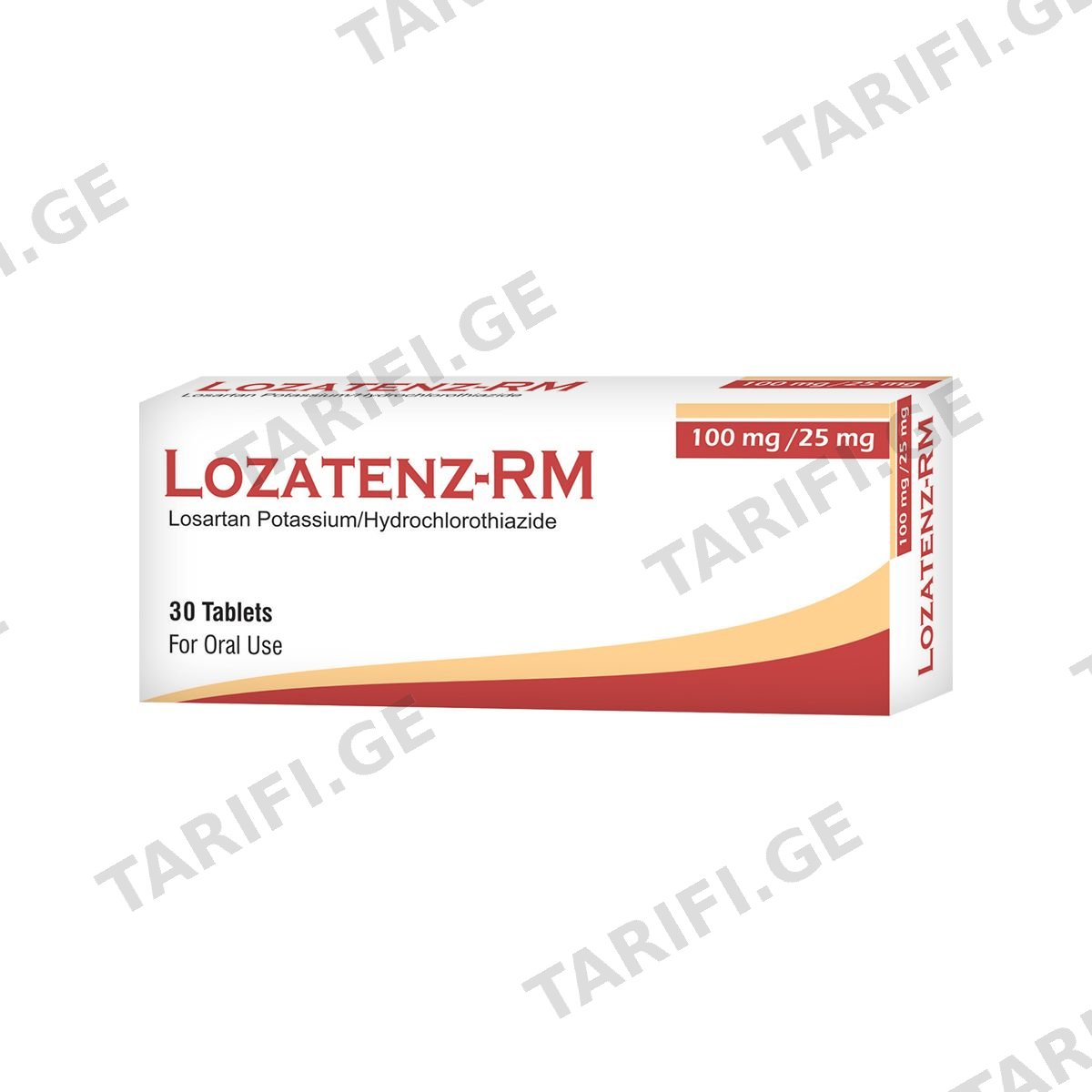 ლოზატენზი-RM - Lozatenz-RM 100/25მგ 30 ტაბლეტი