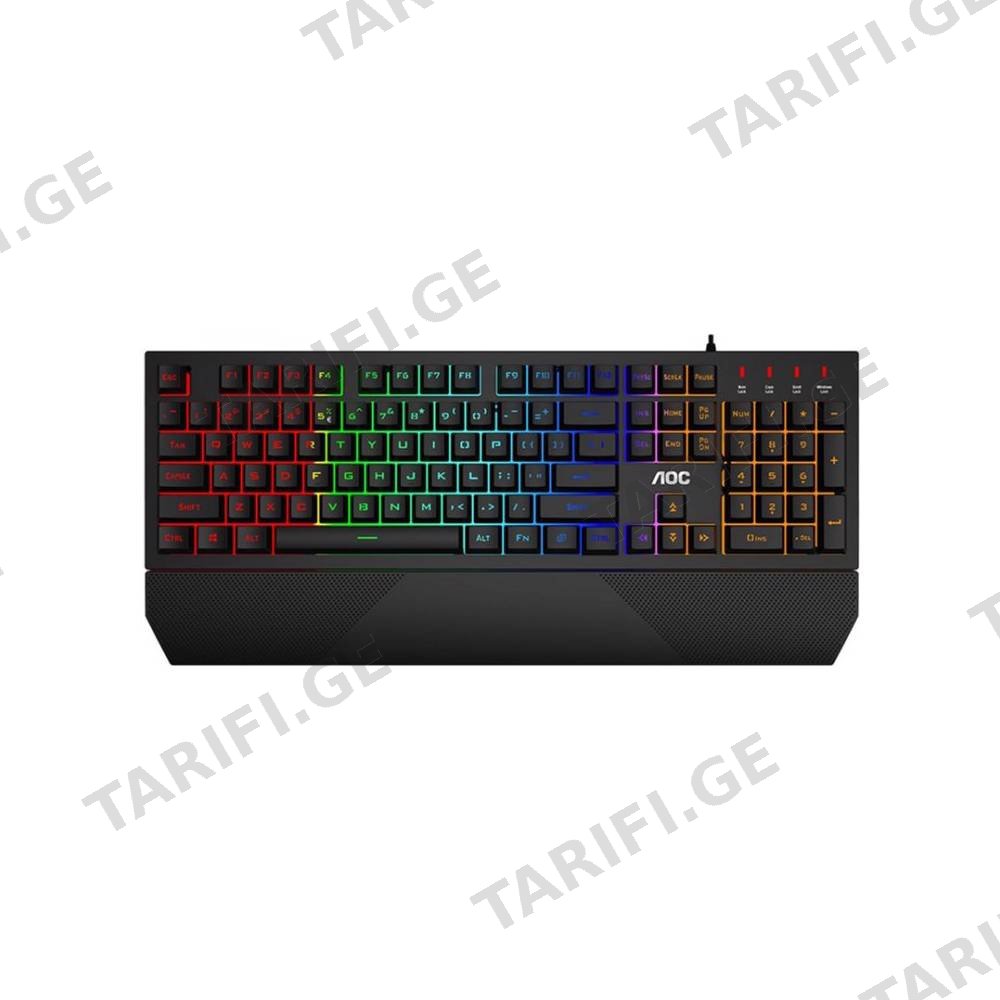 კლავიატურა AOC GK200D32R, Wired, RGB, USB, Gaming Keyboard, Black