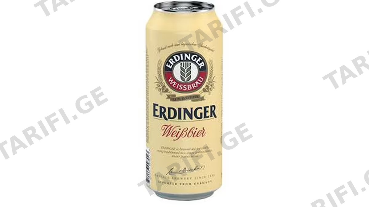 ERDINGER - თეთრი ლუდი 0.5 ლ (ქილა)