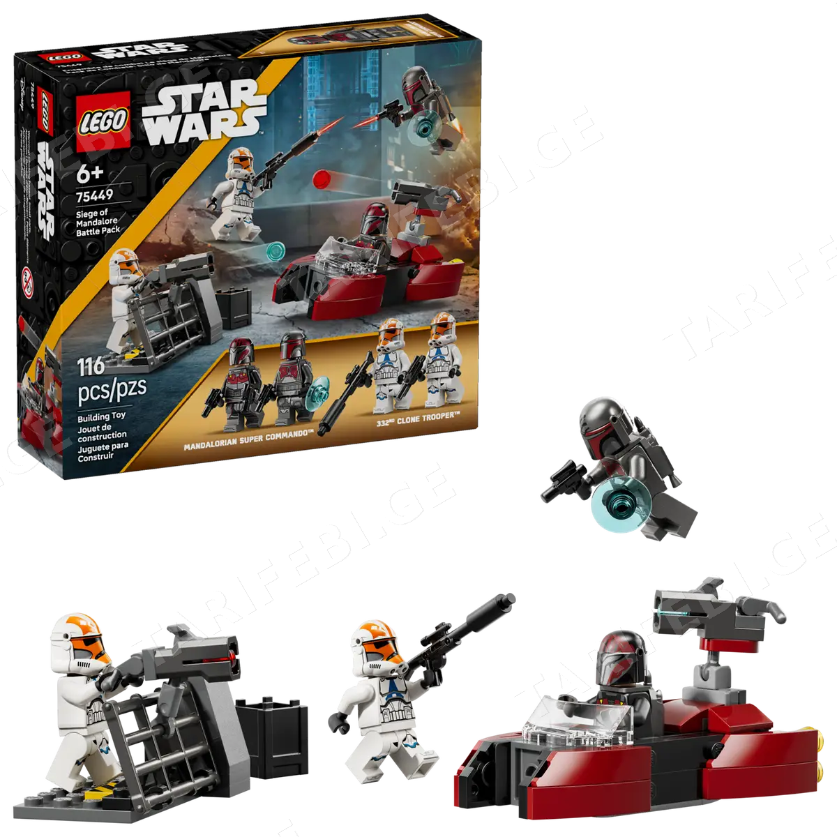 ასაწყობი კონსტრუქცია SIEGE OF MANDALORE BATTLE PACK 75449 | STAR WARS™