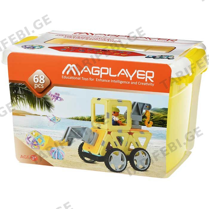 მაგნიტური კონსტრუქტორი MAGPLAYER MPT2-68