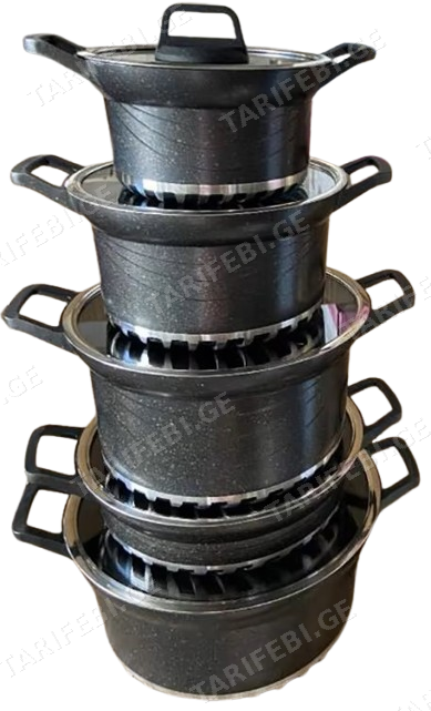 გრანიტის ქვაბები ნაკრები Bosch 10 PCS