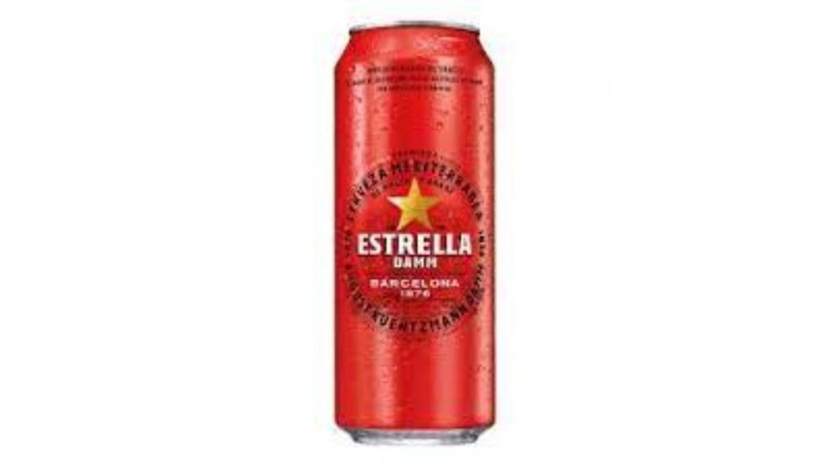 "ESTRELLA DAMM"-ლუდი 5.4% - 0.5 ლ თუნუქის ქილა-(FCB)