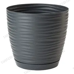 პლასტმასის ქოთანი დასადგამით FORM PLASTIC Sahara petit 3042-014 Ø27 ანტრაციტი