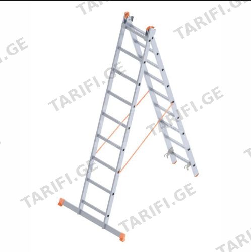 კიბე Industrial Aluminium Type A 2x9 საფეხური