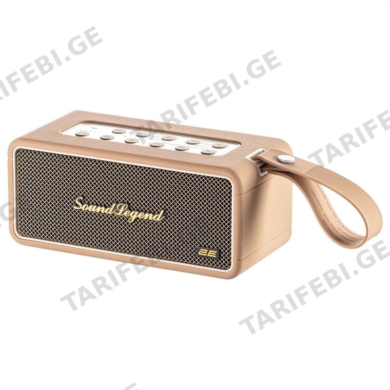 პორტატული დინამიკი 2E SOUNDLEGEND 2E-BSSLWBN 80W BLUETOOTH IPX6 ყავისფერი