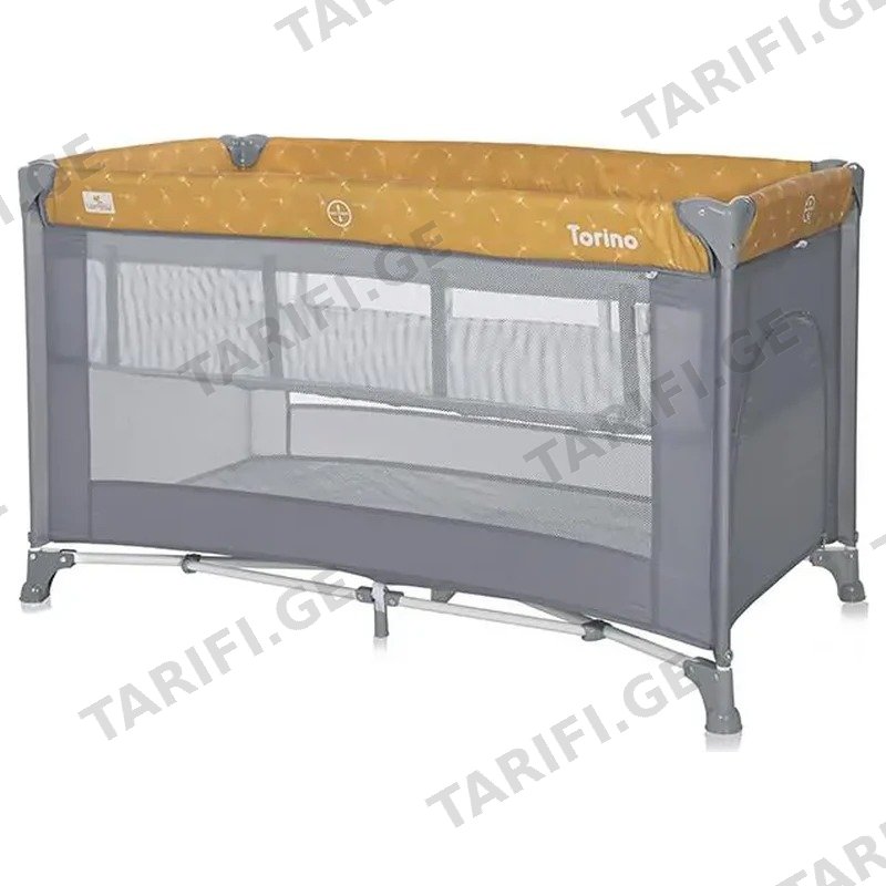 საწოლ-მანეჟი LORELLI TORINO 2 LAYERS ორდონიანი დასაკეცი ყვითელი