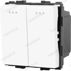 ჩამრთველი Socket Style 2 მექანიკური ორიანი 2G-2W თეთრი