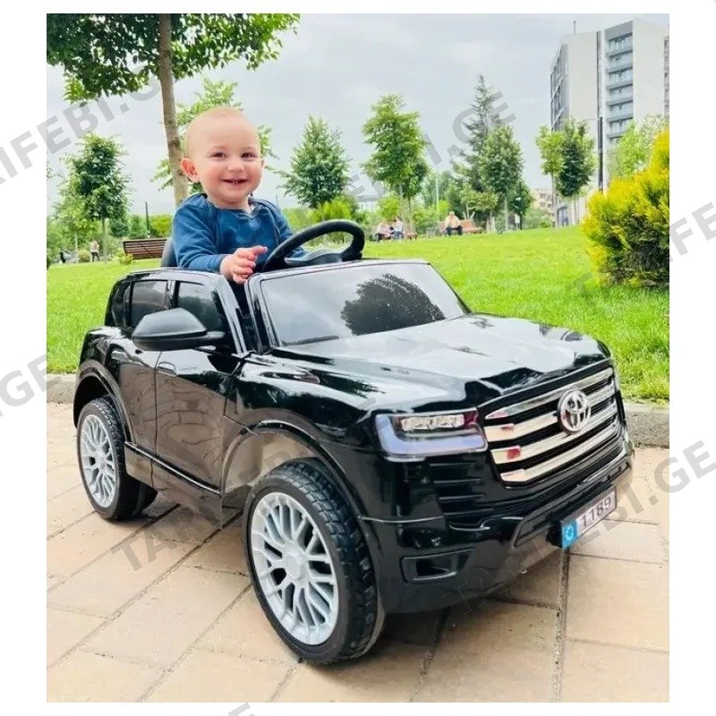 საბავშვო ელექტრო მანქანა TOYOTA T-1189-B 12V კაუჩუკის საბურავებით