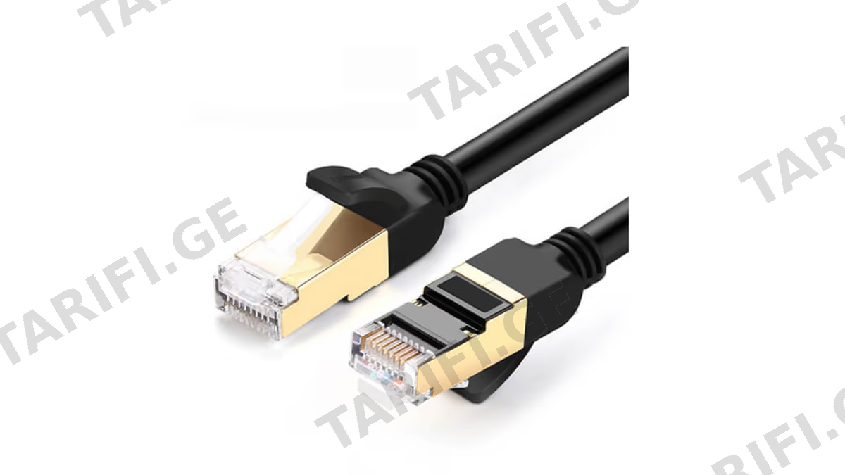 ქსელის კაბელი UGREEN NW107 (11274), Cat 7 F/FTP, Ethernet Patch Cord Lan Cable, 15m, Black